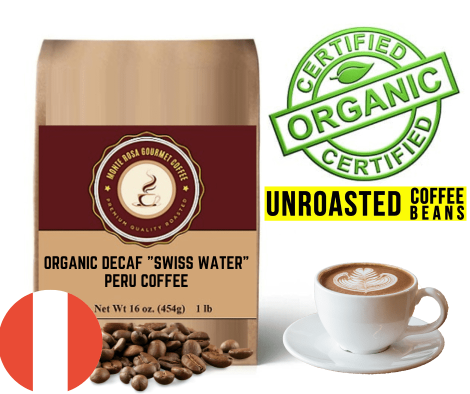 Organic Decaf "Swiss Water" Peru Coffee - Green/Unroasted
