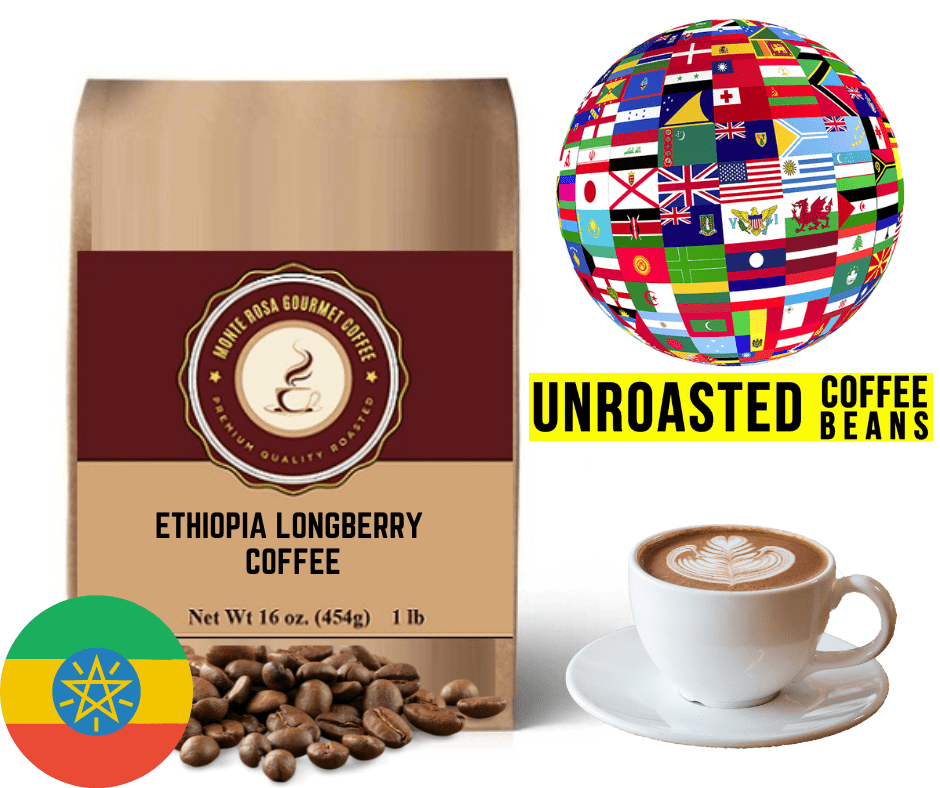 Ethiopia Longberry Coffee - Green/Unroasted